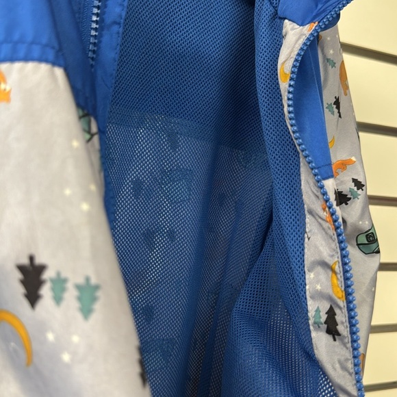 Eddie Bauer Kids' Blue animal camping theme lightweight Adventure Jacket size 6 - Picture 4 of 6